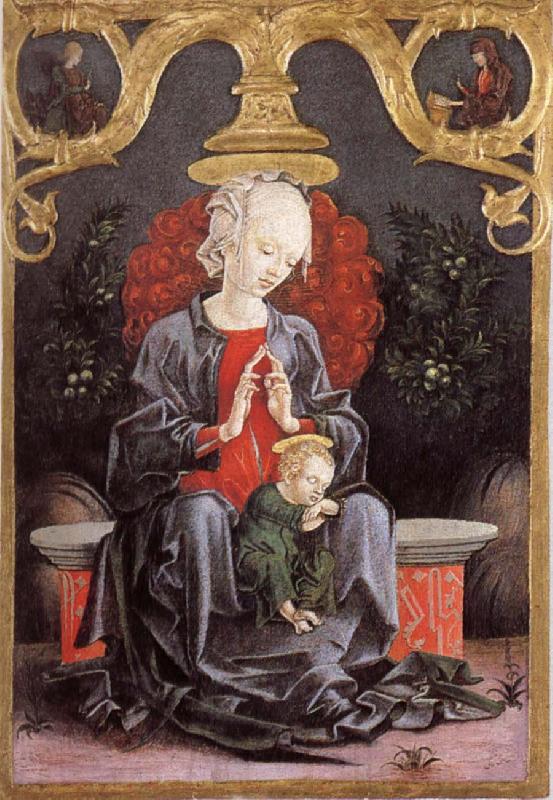 Cosimo Tura Madonna and child in a tradgard Spain oil painting art